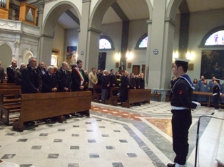 Autorità partecipanti Santa Messa officiata da SE Binini Chiesa della Sacra Famiglia Piazza Menconi