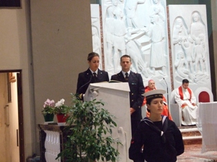 Lettura Preghiera Fedeli da parte di un Ufficiale della G.C. di Marina di Carrara