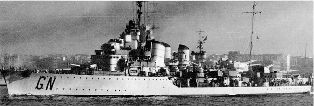 Il cacciatorpediniere Granatiere nel 1940. 